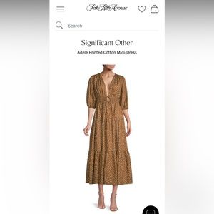 Significant Other - Adele Printed Cotton Midi-Dress - Size 4